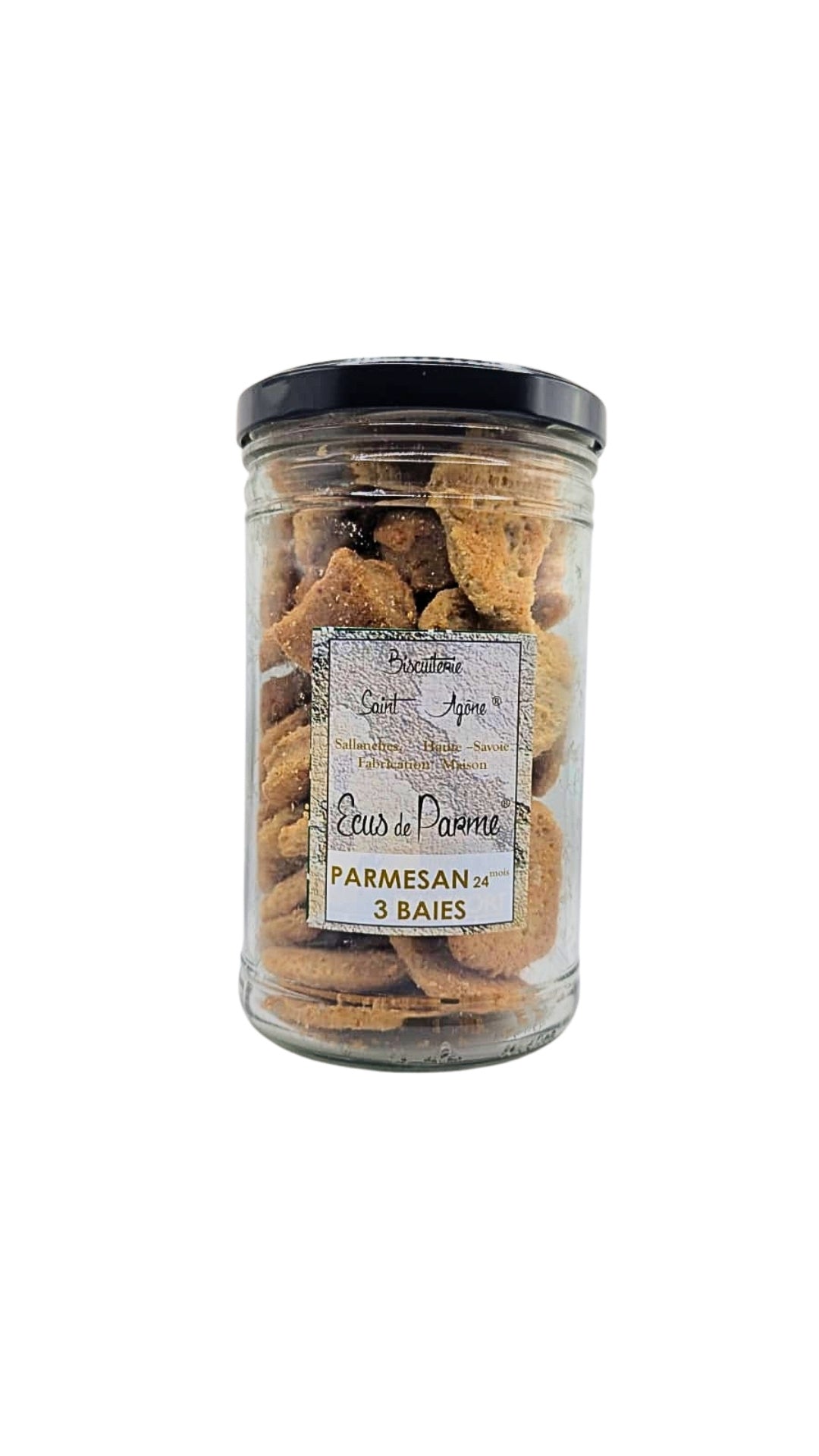 Grand bocal de 280g d'Ecus bio Parmesan Poivre 3 baies