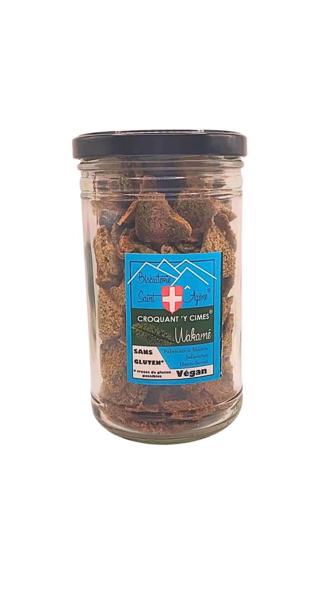 Grand bocal de 300g de Croquant'y cimes bio sans gluten végan au Wakamé