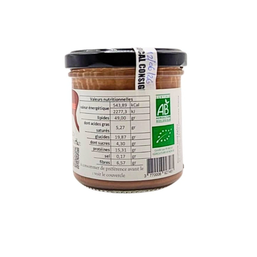 Pâte à tartiner bio 4 ingrédients non déshuilée back