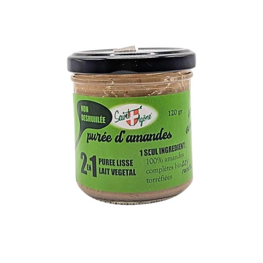 Purée bio d'amandes non déshuilée