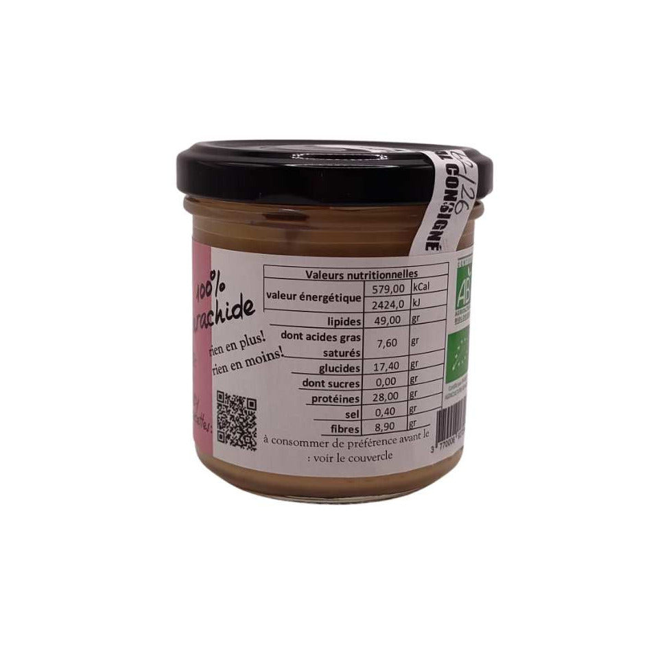 Purée bio d'arachide non déshuilée back