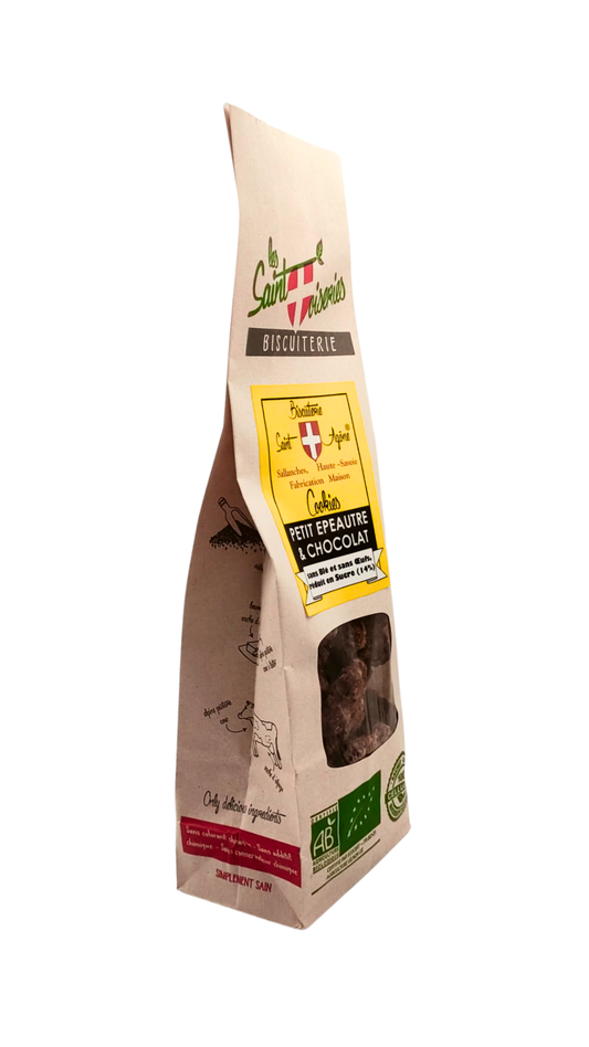 coté sachet biodegradable 125gr cookies bio petit epeautre chocolat