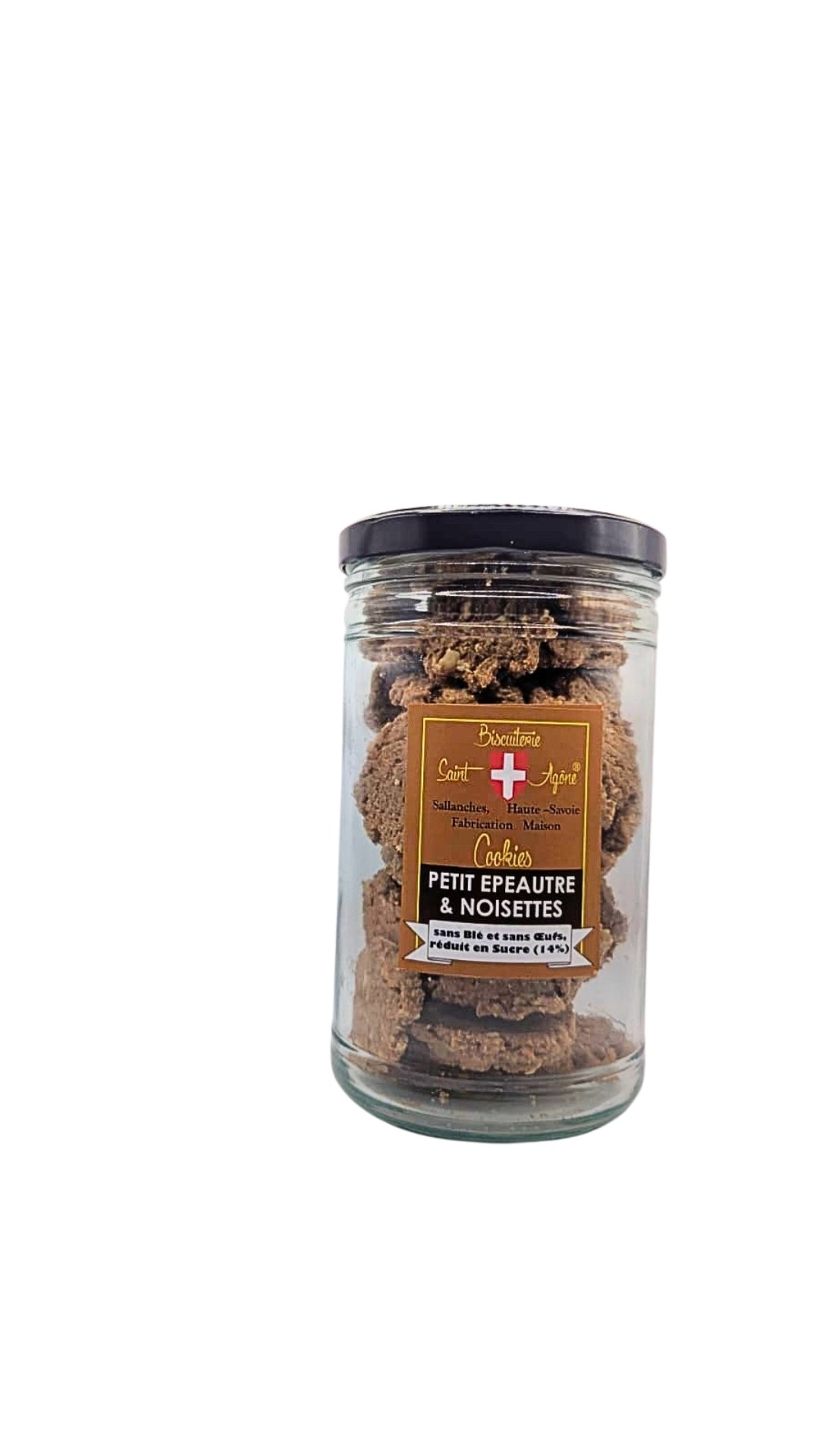 Grand bocal de 320g de Cookies bio Petit Epeautre et Noisettes
